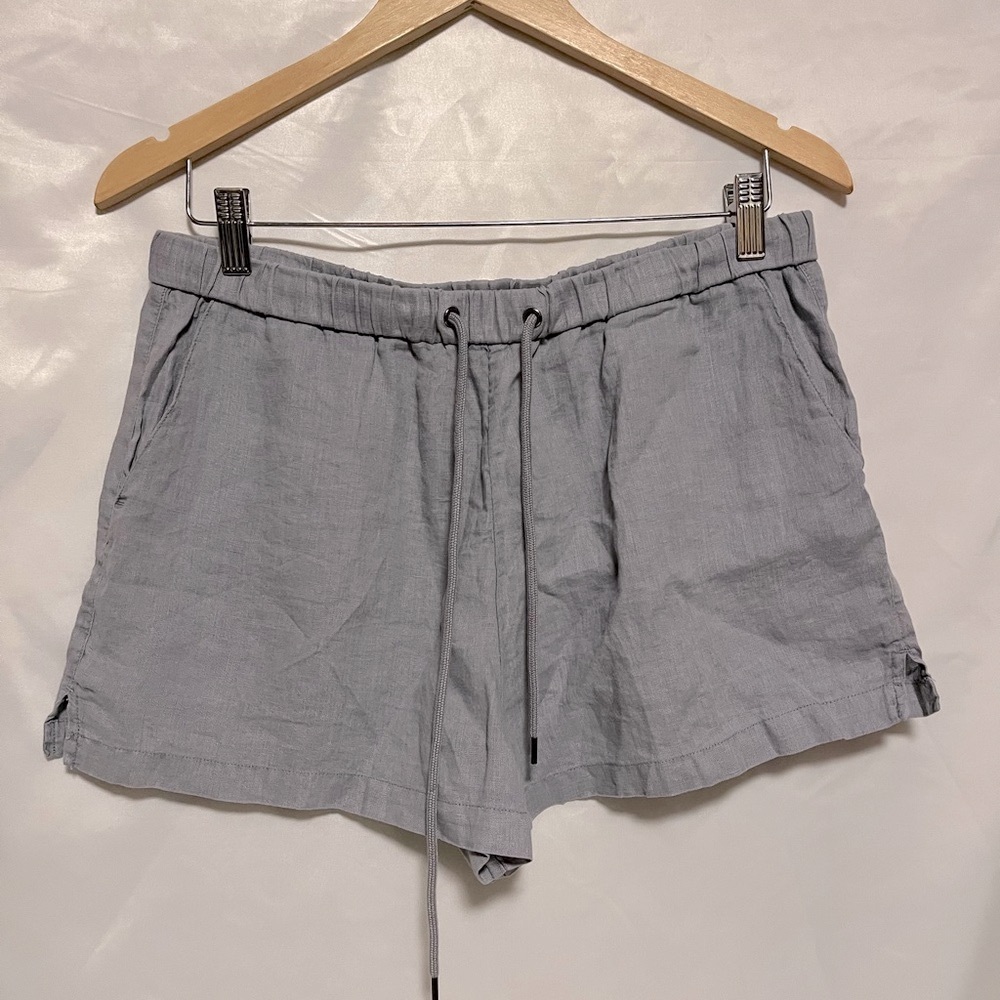James Perse Gray High Waist Shorts in “Breeze”
